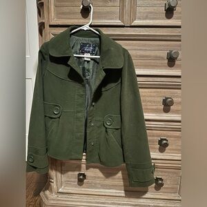BB Dakota Dark Green Pea Coat